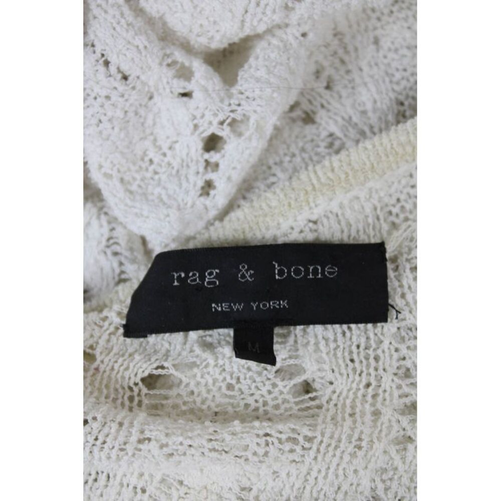Rag & Bone Womens Pullover White Geometric Crew Neck Size M - Picture 6 of 6